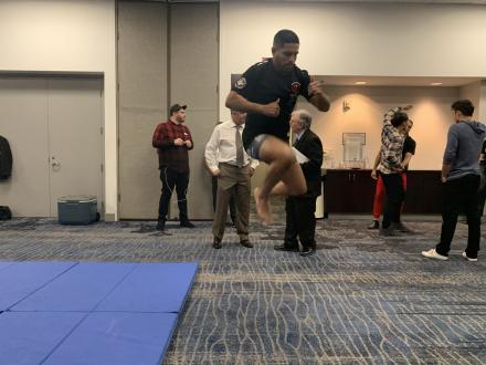 Josh Jones pre-fight warmup