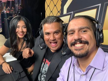 Alexandra Wendling, John Arredondo & myself on commentary