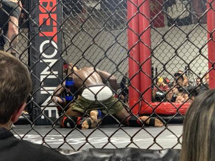 Raja had a wardrobe malfunction in his fight!