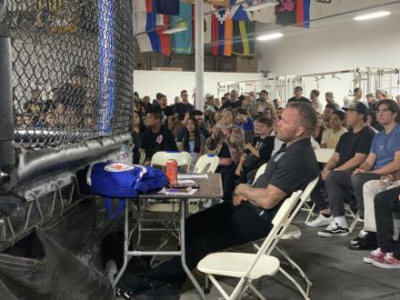 Chris Leben working the fights