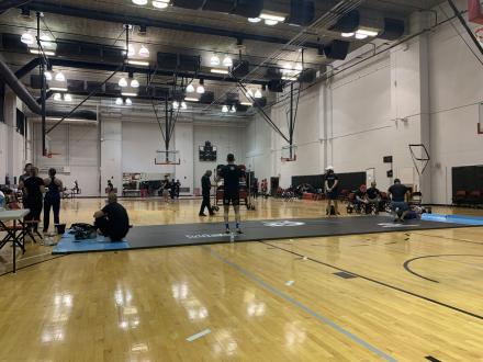 Locker room / Warmup area