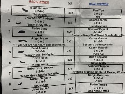 The fight card
