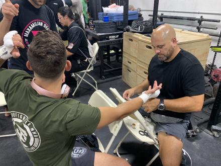 RJ getting wrapped up