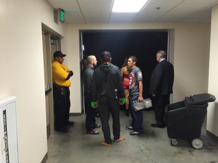 Preparing to walk out