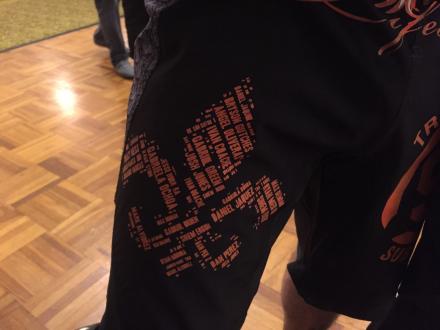 Fleur-de-lis with the names of team Subfighter MMA