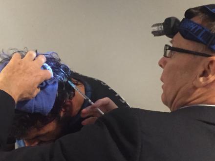 Gabe getting fixed up by the doc