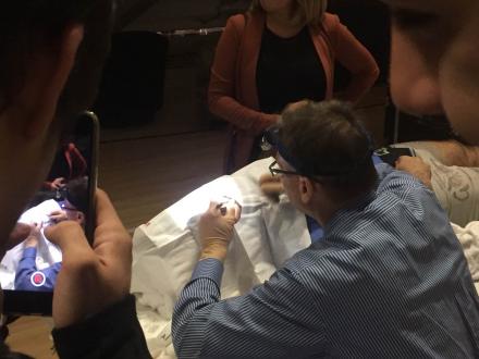 The doc stitching up Karen Darebedyan after his win