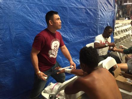 Bao Quach wrapping up his fighter