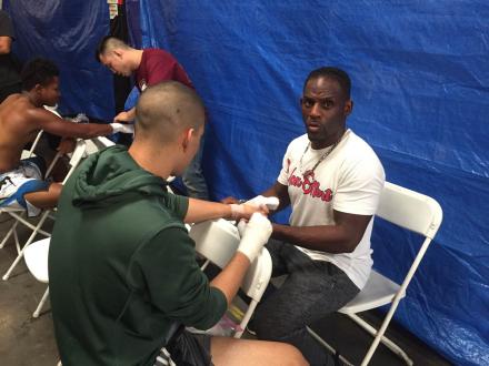 Antonio McKee wrapping up his fighter