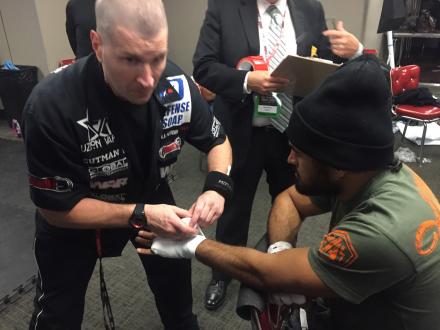 Gabe getting wrapped up