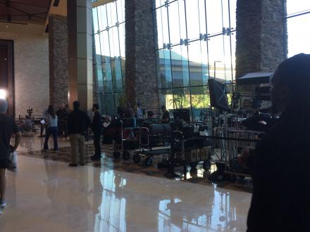 Pechanga lobby filled with equipment