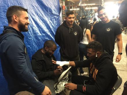 Savant Young wrapping up his fighter