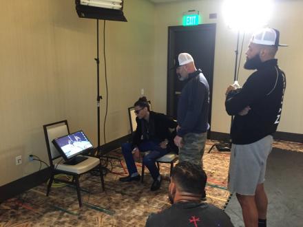 Watchin the fights from the locker room