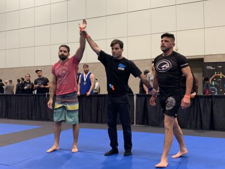 Tameem Hamoui wins match 1 by crucifix RNC