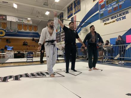 Tameem Hamoui wins gi match 2 by crucifix RNC